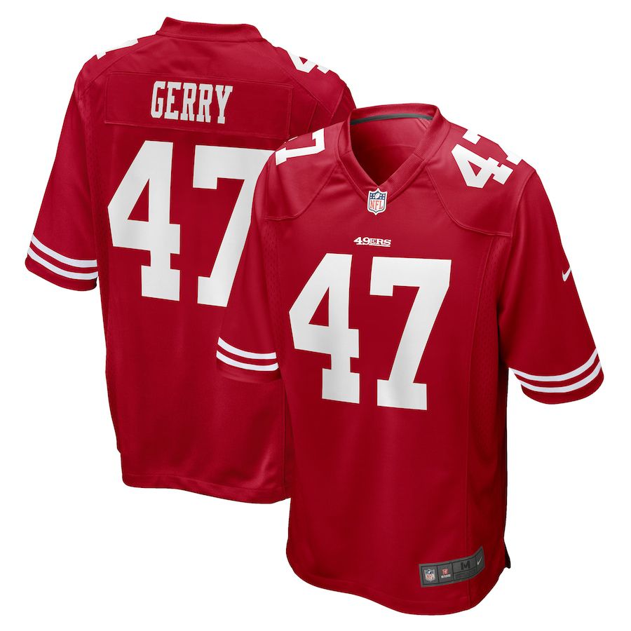 Men San Francisco 49ers #47 Nathan Gerry Nike Scarlet Game NFL Jersey